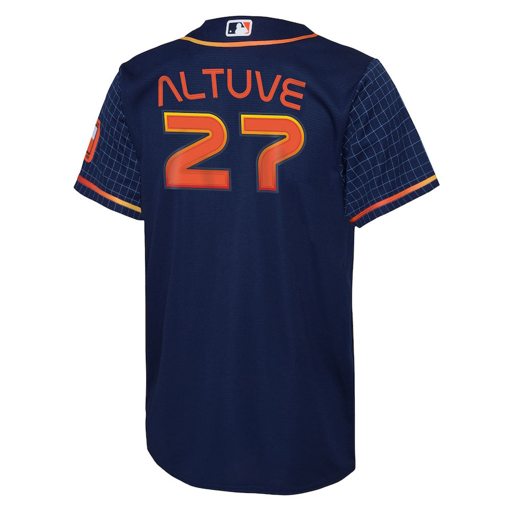 Youth Houston Astros Jose Altuve Space City Connect Replica Jersey - Navy
