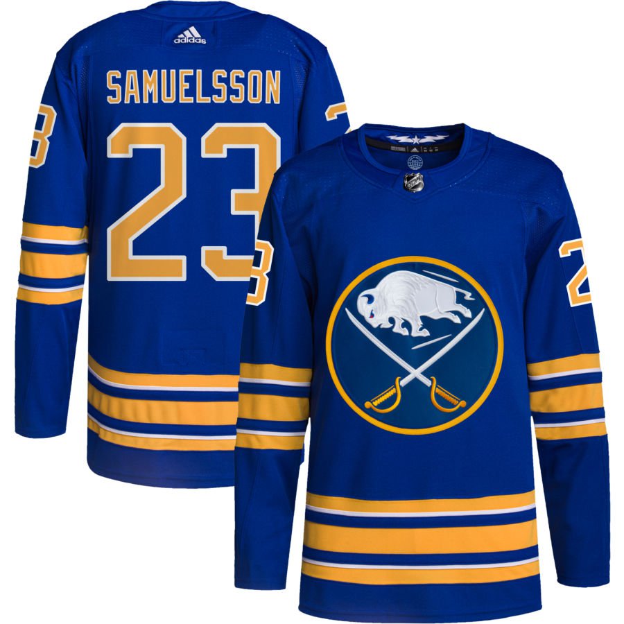 Buffalo Sabres #23 Mattias Samuelsson Royal Home Authentic Pro Jersey