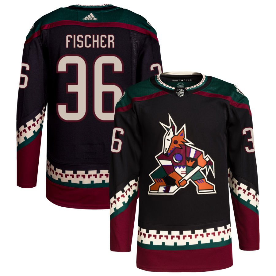 Arizona Coyotes #36 Christian Fischer Black Authentic Pro Home Stitched Hockey Jersey