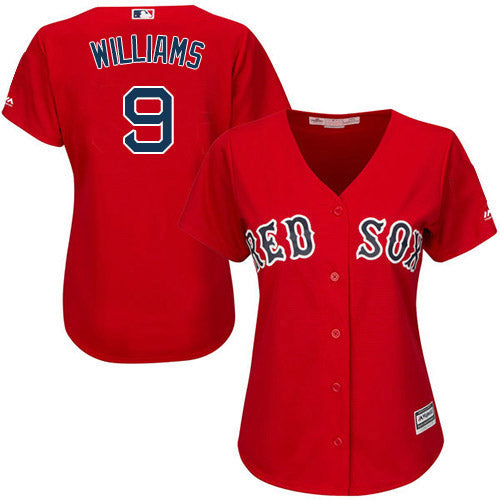 Women's Boston Red Sox Ted Williams Replica Alternate Jersey - Red