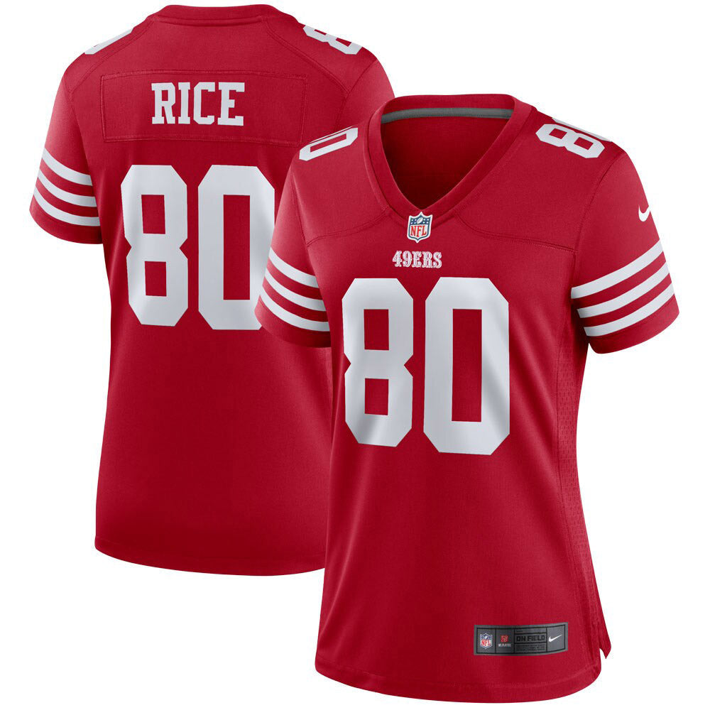 Women's San Francisco 49ers Jerry Rice Retired Player Game Jersey Scarlet