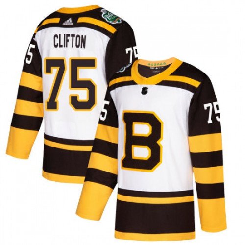 Boston Bruins #75 Connor Clifton White Authentic Jersey